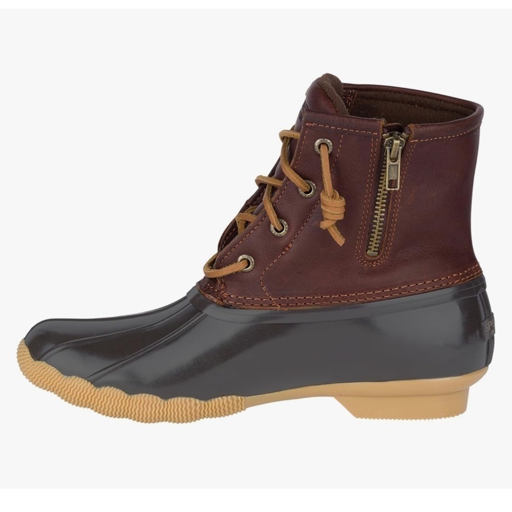 NWT Sperry Women's Saltwater Boots   Tan/Dark Brown